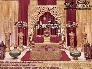 ของตกแต่งเวทีแต่งงาน Srilankan,เวทีงานแต่งงานของ Grand Rajwada เวทีที่น่าสนใจสำหรับงานแต่งงานของ Srilankan - Product Image 4