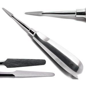 Venta al por mayor mejores instrumentos dentales manuales 2025 elevador de raíces de acero inoxidable alemán Herramienta de extracción quirúrgica recta - Product Image 1