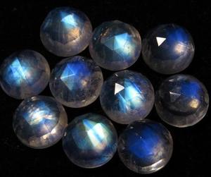 Venta al por mayor IGI certificado 10mm Arco Iris Natural piedra lunar AAA alta calidad azul Rosa corte cabujón piedra preciosa piedras preciosas sueltas calor - Product Image 1