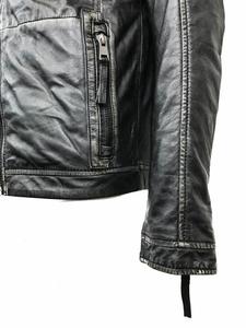 แจ็กเก็ตหนังนักแข่งรถชายคลาสสิกสีดำ/สีเบจสำหรับฤดูหนาวเสื้อแจ็กเก็ตแฟชั่นสำหรับนักขี่มอเตอร์ไซค์ - Product Image 3