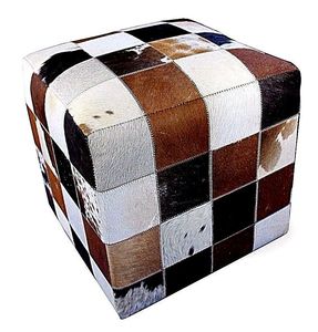 Salon moderne en cuir pouf - Product Image 1