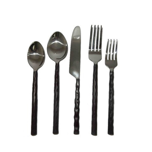 Stainless Steel Hammered <b>Flatware</b> Serving Set - Product Image 1