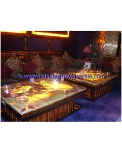 Table de réception incurvée translucide, en Onyx, avec rétroéclairage, pour Salon de beauté - Product Image 4