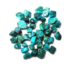 Chrysocolle naturelle pierre précieuse en vrac forme inégale brut non traité véritable fabrication de bijoux rugueux en gros - Product Image 4
