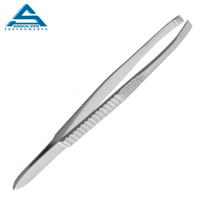Pinzas de extensión de cejas de acero inoxidable J2 lisas personalizadas de alta calidad, Punta inclinada - Product Image 4
