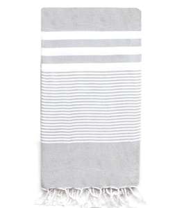 ผ้าเช็ดตัวผ้าฝ้าย100% 100x180ซม. ผ้าขนหนูชายหาดสไตล์ตุรกีแห้งเร็วสีทึบดีไซน์ลายทางผ้าทอมือ - Product Image 6