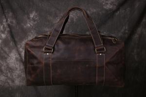 Bolsa de Viaje de Piel Auténtica Impermeable de Alta Gama con Cierre de Cremallera, Unisex, para Deporte y Viajes, TSL-0003 - Product Image 2