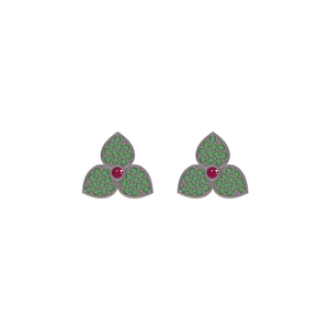 Bijoux de boucles d'oreilles en argent Sterling 925 avec plusieurs pierres précieuses - Product Image 1