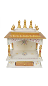 हस्तनिर्मित लकड़ी के मंदिर क्लासिक भारतीय विवाह उपहार दीवार घर के लिए वेदी पर घुड़सवार वेदी - Product Image 2