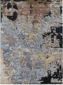 Alfombra de lana y seda anudada a mano, diseño lavable para una elegancia duradera - Product Image 5