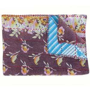 Colcha floral kantha colcha vintage de algodón hecha a mano precio al por mayor mejor calidad - Product Image 2
