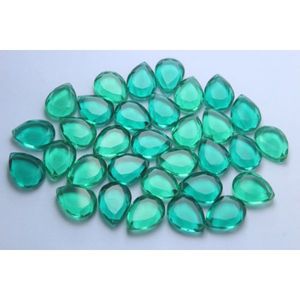 High Quality Natural Emerald Quartz Faceted <strong>Pear</strong> <strong>Shape</strong> Handmade Gemstone for Jewelry Making Lab Created Rings and Cabochons - Product Image 2