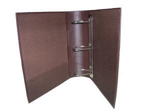Reliure à anneaux en métal format légal / Reliures à 4 anneaux personnalisées avec poignée / Porte-documents de luxe en cuir avec anneaux - Product Image 3
