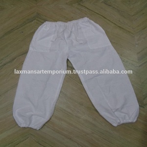 White Cotton Pajamas From India <b>Plain</b> White Pajamas Wholesale From India Solid <b>Colours</b> <b>Plain</b> Pajamas From India - Product Image 1