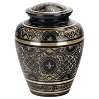 Black Elegance Brass Cremation Urn