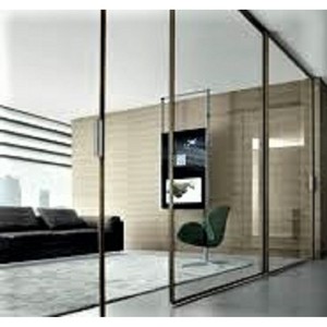 Portes et fenêtres coulissantes <span class=keywords><strong>en</strong></span> aluminium à <span class=keywords><strong>double</strong></span> vitrage insonorisé à 3 rails, design moderne <span class=keywords><strong>pour</strong></span> villa, surface finie - Product Image 1