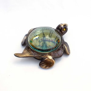 Đồng thau thủy tinh hải lý thời gian thủ môn tương tự rùa rùa bàn bàn bóng đồng hồ vastu Phong Thủy Cổ thủ công làm bằng kim loại - Product Image 2