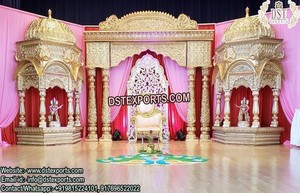 Boda india de Bollywood recepción etapa Rajwadi estilo etapa para las bodas reales real Rajasthani Rajwadi boda escenario - Product Image 3