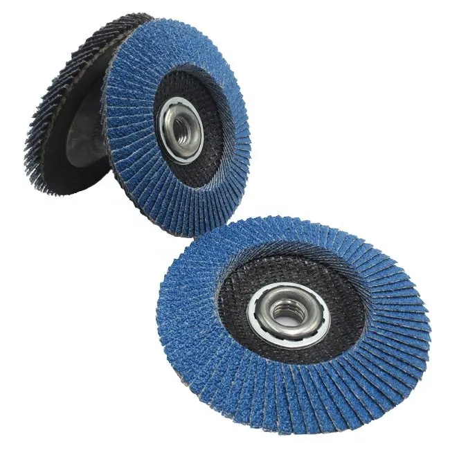 40 Grit Zirconia Industrial Type 27 Abrasive Flap Disc with 4 - 1/2 " Diameter 5/8" 11 Threaded Hub