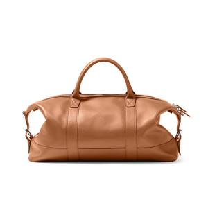 Custom <b>Real</b> Cowhide Leather Woven Tote Bag with Soft Simple Shoulder Strap Closure Hard Case for DSLR and Instant <b>Cameras</b> - Product Image 2