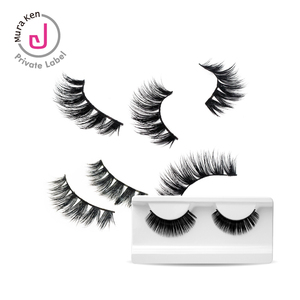 OEM cils de vison 3D personnalisés vaporeux fausse bande complète de maquillage avec boîte personnalisée - Product Image 1