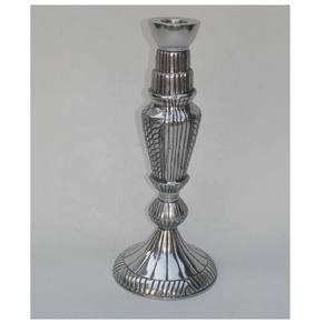 Bougeoir pour pièce maîtresse de table en aluminium nickelé fantaisie en relief Bougeoir chaud de qualité supérieure Centre de table - Product Image 2