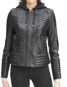 Chaqueta de moda de otoño invierno personalizable para mujer 100% poliéster estilo de cuero de oveja ropa de fábrica directa - Product Image 2