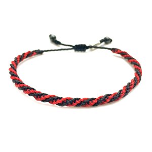   Bracelet en corde rouge et noire fait main, magique - Product Image 1