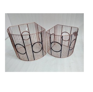 Cesta de hierro decorativa de dos tonos para frutas, nuevo diseño - Product Image 1