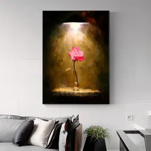 High Quality Hand Painted Home Decoration 3d Pictures Of Rose Flowers