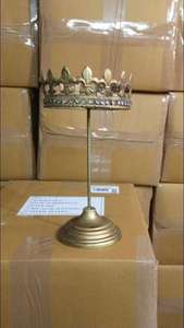 มงกุฎโลหะสไตล์วินเทจสีดำสำหรับตกแต่งเค้กวันเกิดครบรอบ - Product Image 4