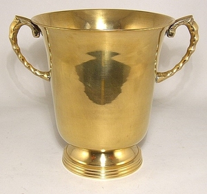 Refroidisseur à vin en laiton, forme ronde, finition laiton poli - Product Image 1