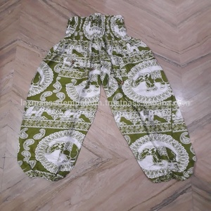 Pyjama imprimé éléphant en rayonne pyjama harem éléphant imprimé pour la vente en gros pantalons imprimés en rayonne de l'inde vente en gros - Product Image 2