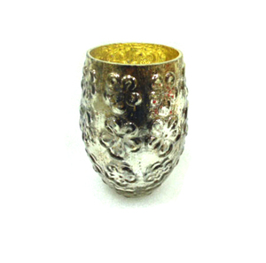 Bougeoir en verre votif argenté au mercure, décoration de la maison pour mariage/fêtes - Product Image 6