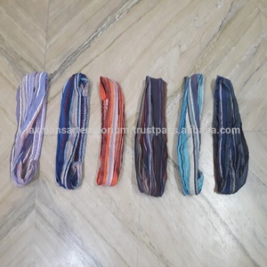 Solid Colours Cotton Stripes Printed Women's Hairbands <b>Headbands</b> Wholesale Exporter From India - Product Image 1