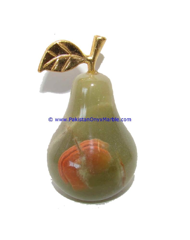 Высокое качество оникс и мраморные Зеленые Белые многоониксовые груши с латунным листом стержня...