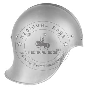 Casque Open Face Sallet Barbute Casque Médiéval Argent Polonais Halloween Armure Costume La Plus Grande Entreprise De Fabrication - Product Image 3