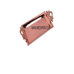 Bandeja de comida decorativa de diseño atractivo, bandeja de comida pulida de cobre de la mejor calidad, venta al por mayor, utensilios de cocina para el hogar, bandeja para servir alimentos - Product Image 1