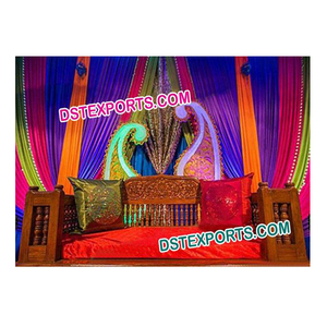 Conjunto de escenario para boda, Set de Mehndi colorido, escenario de Cachemira, Punjabi, decoración de escenario de boda - Product Image 1