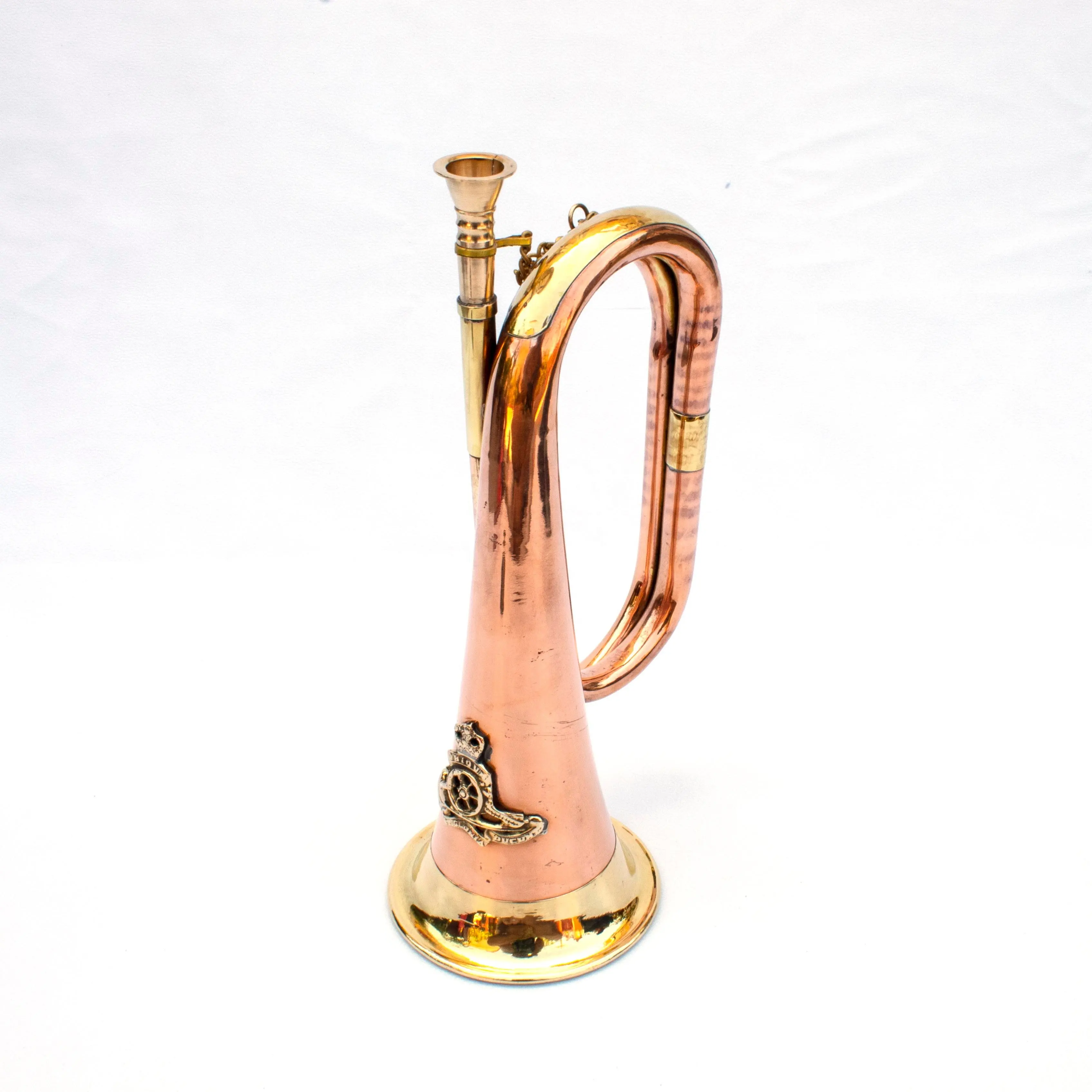 Instrumento Musical de trompeta de latón del ejército náutico, de alta calidad, con acabado de cadete de explorador, taladro, Bugle, Bigule, cuerno