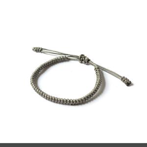   Bracelet porte-bonheur en corde grise magique fait main - Product Image 1