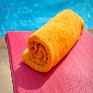 Grandes serviettes de plage écologiques de couleur unie fabriquées à partir de matériaux durables Serviettes turques de golf d'Inde - Product Image 1