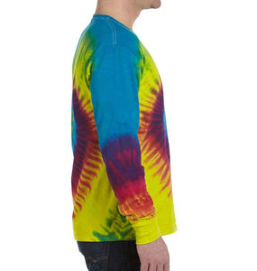 Custom Multi Color <b>Tie</b> <b>Dye</b> Plus Size Jersey Long Sleeve Oversized <b>Men's</b> <b>T</b>-<b>Shirts</b> 100% Cotton Quick Dry - Product Image 5