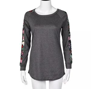 Camisetas de Manga Larga con Estampado 3D para Mujer, Verano 2022, 100% Algodón, Tejido de Punto, Estilo Casual, Venta al por Mayor, Bangladesh - Product Image 3