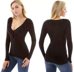 Printemps et été nouveau Yoga ensemble femmes col en v à manches longues haut printemps automne élastique minceur Yoga sport Fitness séchage rapide - Product Image 3