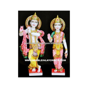 Statue en marbre de Radha Krishna - Product Image 1