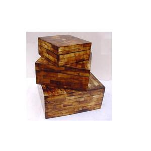 Boîte à bijoux en bois de finition antique faite à la main organisateur conception d'incrustation d'os pour un usage domestique par les femmes et les filles - Product Image 4