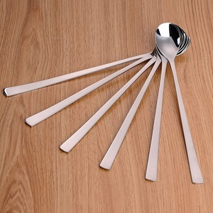 Cuchara de mango largo de acero inoxidable de 8 pulgadas para café, helado, soda, cócteles, accesorios de Bar ecológicos para hoteles y restaurantes - Product Image 2