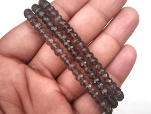 ลูกปัดอัญมณีสีควันธรรมชาติสำหรับทำเครื่องประดับต่างหูสร้อยคอ2020สีน้ำตาล - Product Image 2