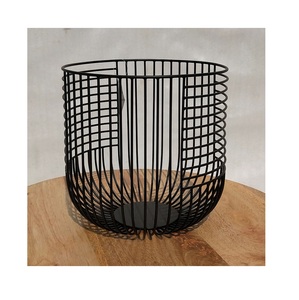 Vente chaude Nouveau Design Décoratif Noir mat maille fil de fer Fruits panier - Product Image 3